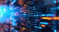 Abstract code visualization in vibrant colors with a high-tech feel. Royalty Free Stock Photo