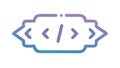 Abstract Coding Brackets & Slash Icon, vector design Generative AI Royalty Free Stock Photo