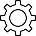 Abstract Cog Settings Icon Illustration