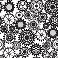 Abstract cogs - seamless gears on white background