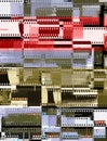 Abstract collage of celluloid film strips Royalty Free Stock Photo