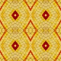 abstract collage design from an image of marble pieces in yellow and red colors, background and texture Royalty Free Stock Photo