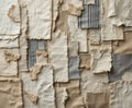 Abstract Collage of Textured Fabrics and Natural Materials Royalty Free Stock Photo