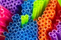 Abstract: Collection of Brightly Colored Plastic Straws