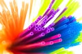 Abstract: Collection of Brightly Colored Plastic Straws