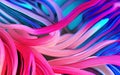 Abstract coloful background, multicolored and wavy hairs pattern