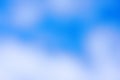 Abstract color background, blurred white cloud and blue sky Royalty Free Stock Photo