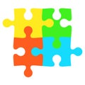 Abstract color Background icon Illustration jigsaw puzzle Royalty Free Stock Photo