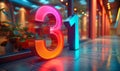 31 on an abstract color background.