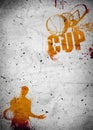 Basketball and streetball poster or flyer background Royalty Free Stock Photo