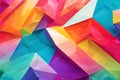 abstract Color Blend Rainbow Trendy Low Poly background Design