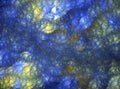 Abstract color blue gold brain fiber cloud heaven pulp sky dream