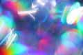 Abstract color bokeh. Defocused gradient background. Multicolored sparkling unusual blur. Rainbow glare