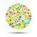 Abstract color circle with colored circles on white background Royalty Free Stock Photo