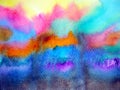 Abstract color colorful artistic sky background watercolor painting