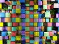 Abstract color cubes background