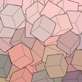 Abstract color cubes element background. Overlapping geometry design. Modern simple hexagonal graphic concept. Vector illustration Royalty Free Stock Photo