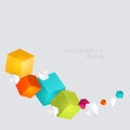 Abstract color cubes. Royalty Free Stock Photo