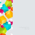 Abstract color cubes. Royalty Free Stock Photo