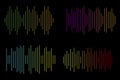 Abstract color equalizer dark background for concept design. Vector sound wave. Stock image Royalty Free Stock Photo