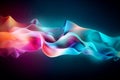 Abstract color full Light on dark background Background Generative AI. Royalty Free Stock Photo