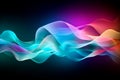 Abstract color full Light on dark background Background Generative AI. Royalty Free Stock Photo