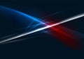 Abstract color glowing lines in dark space with