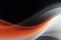 Abstract color gradient background, film grain texture, blurred orange gray white free forms on black, copy space Royalty Free Stock Photo