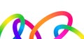 Abstract Color Gradient Connect Lines. Circle Rainbow Chain Shape Pattern. Vector Background with Curve Colour 3D Graphics Royalty Free Stock Photo