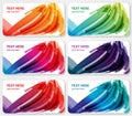 Abstract color labels banners visit cards