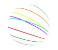Abstract color lines sphere Royalty Free Stock Photo