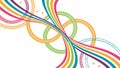 Abstract color lines, vibrant background, dynamic design, colorful lines art vector design Generative AI Royalty Free Stock Photo