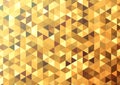 Abstract color mosaic background. Gold vector background Royalty Free Stock Photo