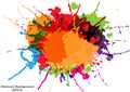 Abstract color paint splatter background. Vector illustration design background