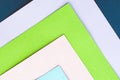 Abstract color papers geometry flat lay Royalty Free Stock Photo