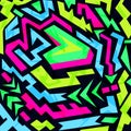 Abstract color pattern in graffiti style. Quality vector illustration for your design Royalty Free Stock Photo