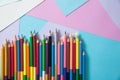 Color pencils for background Royalty Free Stock Photo