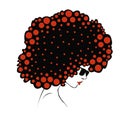 Abstract Color round hair - Illustration