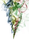 Abstract color smoke from white background Royalty Free Stock Photo