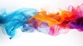 Abstract color smoke on white background Royalty Free Stock Photo