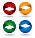 Color sphere icon set