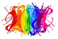 Abstract color splash rainbow Royalty Free Stock Photo