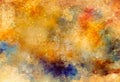 Abstract color splashes on color background. Royalty Free Stock Photo