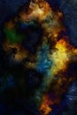 Abstract color splashes and spots on black background. Royalty Free Stock Photo