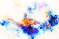 Abstract color splashes and spots on white background. Royalty Free Stock Photo