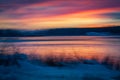 Abstract color of a sunset with ICM create a blurred photo like a painting stroke Royalty Free Stock Photo