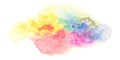 Abstract color watercolor cloud and ink blot painted background Royalty Free Stock Photo