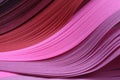 Abstract color wave curl red and pink strip paper background for prints, posters, cards Royalty Free Stock Photo