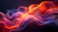 abstract color wave curve shiny black background generative ai Royalty Free Stock Photo