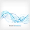 Abstract color wave design element. Blue wave. Royalty Free Stock Photo